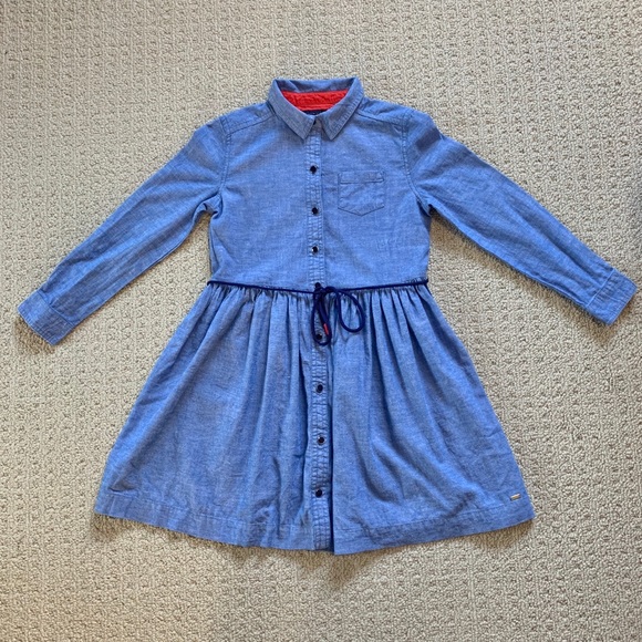 Tommy Hilfiger Chambray Button-Up Shirt Dress - Picture 1 of 9